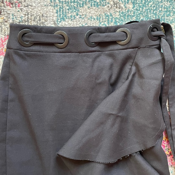 ❤️❤️Final Call NWT JOHANNA ORTIZ  Volveremos Asymmetrical Midi-skirt Black - Picture 4 of 10